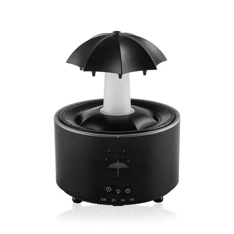 Rotate Umbrella Water Drop Air Humidifier with Colorful Light Raindrop